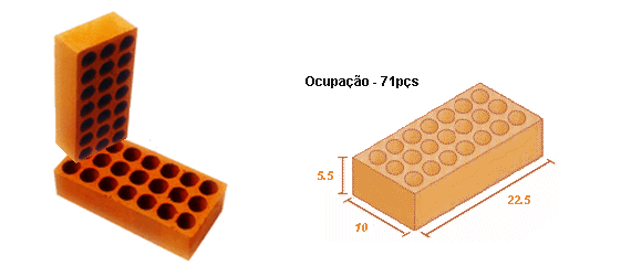 CONSTRU-TENS- TIJOLO CERÂMICO LAMINADO 21 FUROS